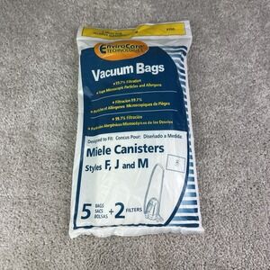 Miele F J M Allergen Canister Vacuum Bags 5 BAGS + 2‎ Filters